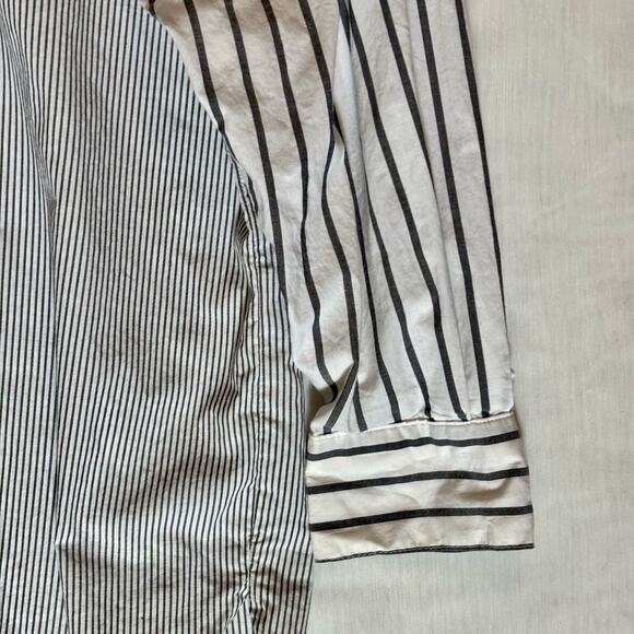 Banana Republic Oversized Cotton Striped Button Up Shirt Size Medium Pre-Loved - Picture 7 of 16